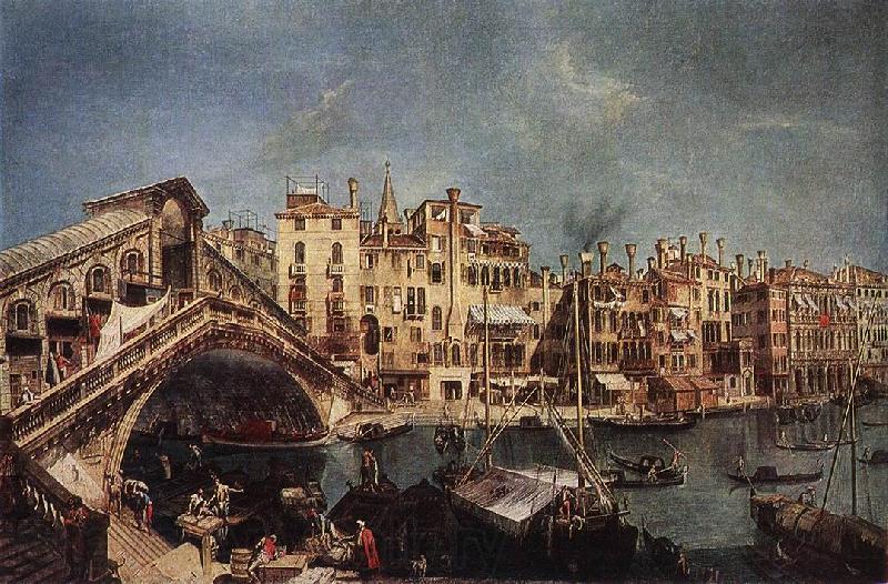 MARIESCHI, Michele The Rialto Bridge from the Riva del Vin sg France oil painting art